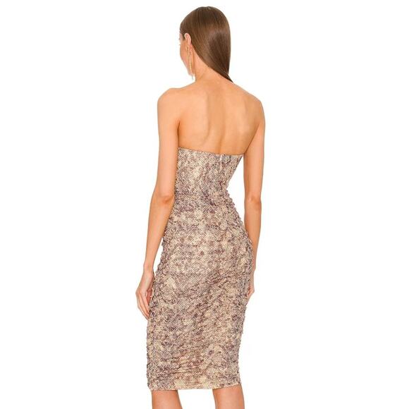 Michael Costello x REVOLVE India Midi Dress in Snake NWOT Size Small - Picture 3 of 3